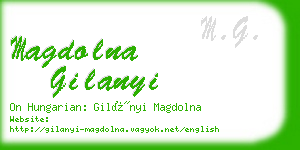 magdolna gilanyi business card